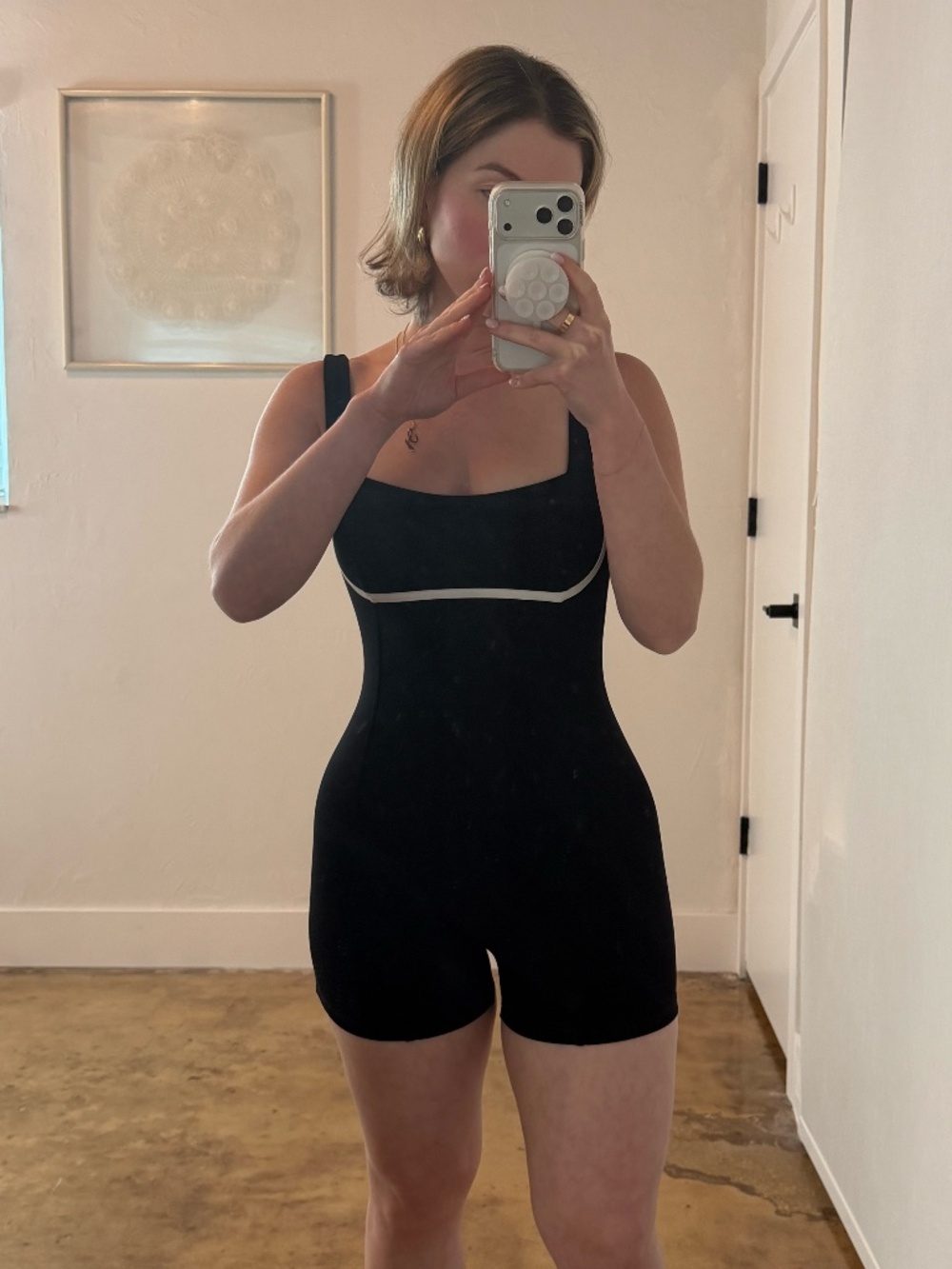 Monday Body Zion Romper Ivory Biker Short